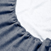 Close-up of a fitted flannel sheet