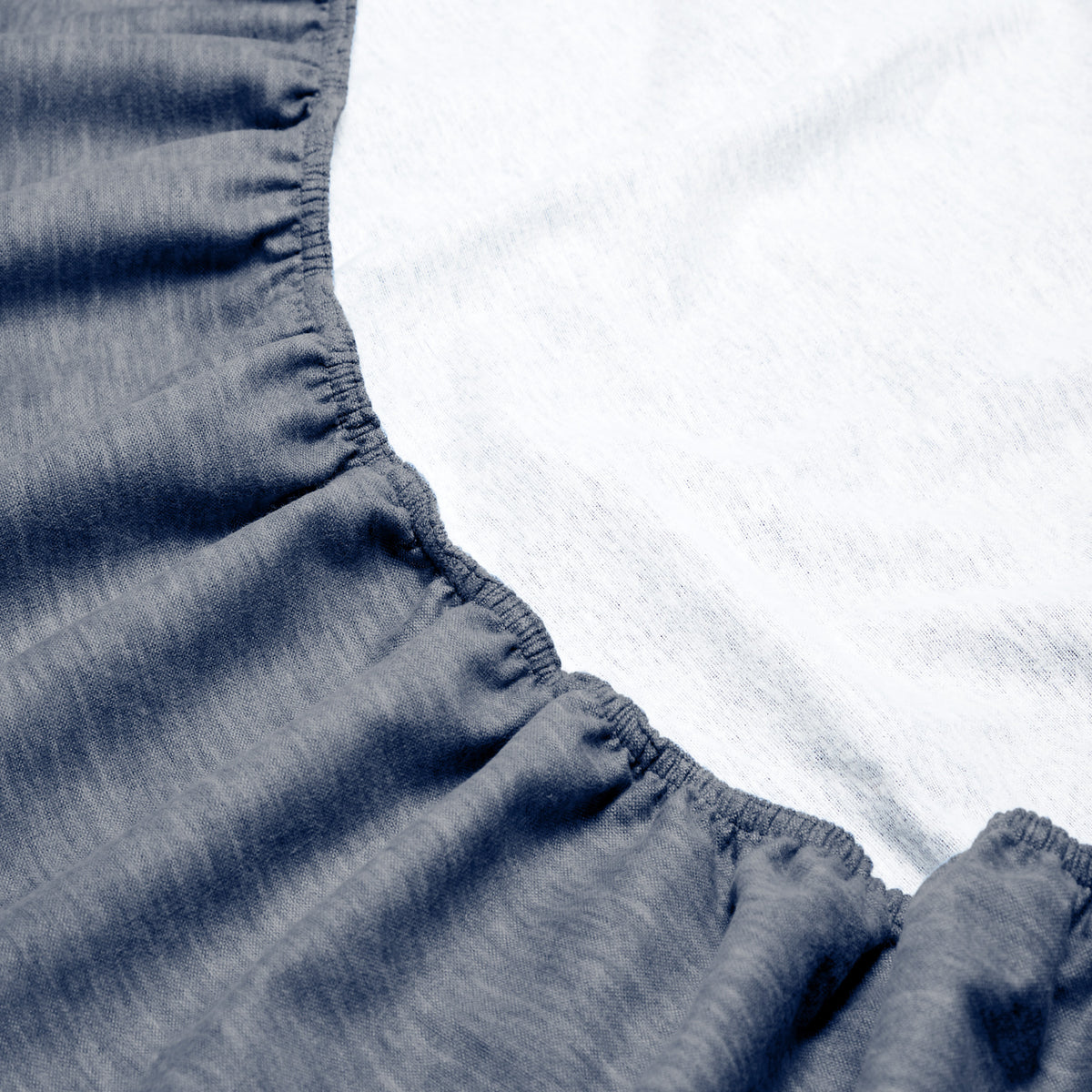 Close-up of a fitted flannel sheet