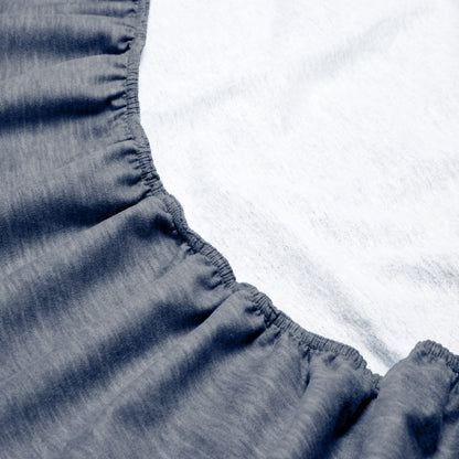 Close-up of a fitted flannel sheet