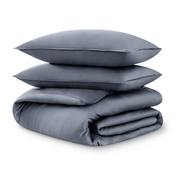 Tencel duvet cover set on a white background