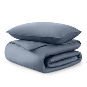 Tencel duvet set folded and stacked