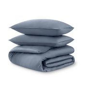 Tencel duvet set folded and stacked