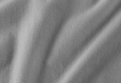 Closeup of gray Jersey fabric swatch