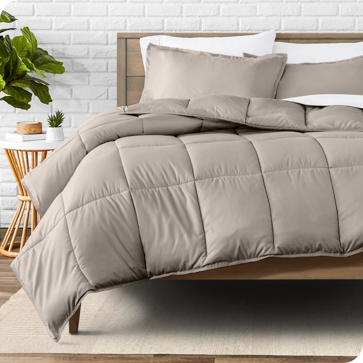 Down Alternative Box Stitch Comforter Set