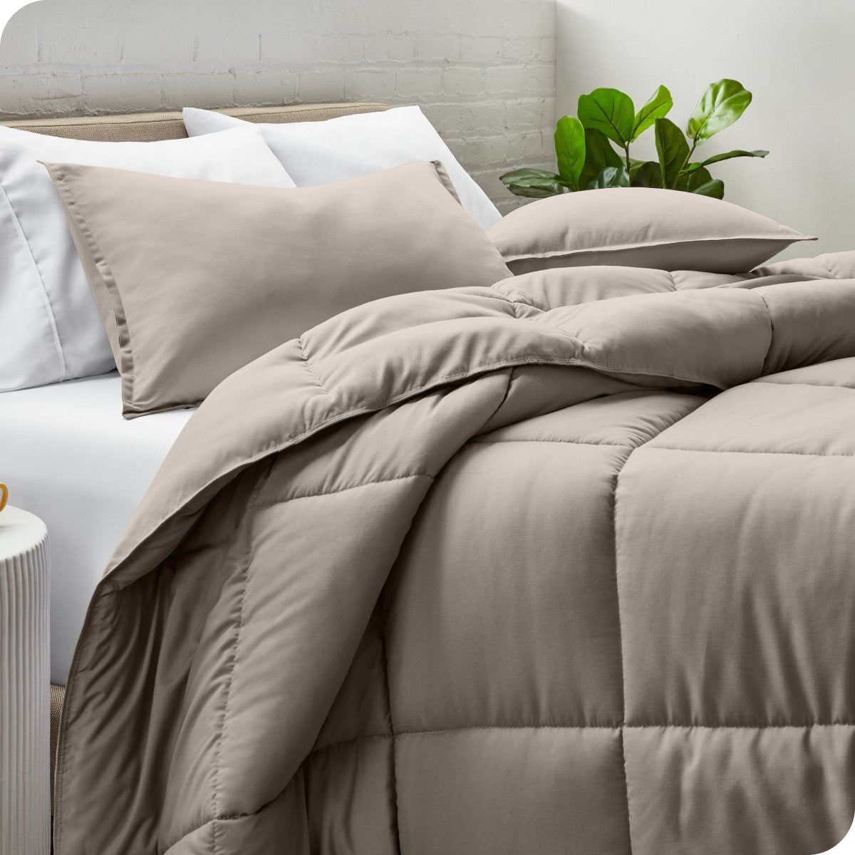 Down Alternative Box Stitch Comforter Set