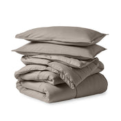 Comforter set folded and stacked