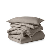 Comforter set folded and stacked