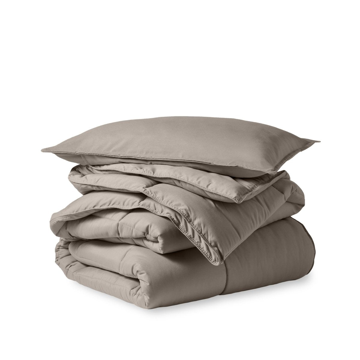 Comforter set folded and stacked