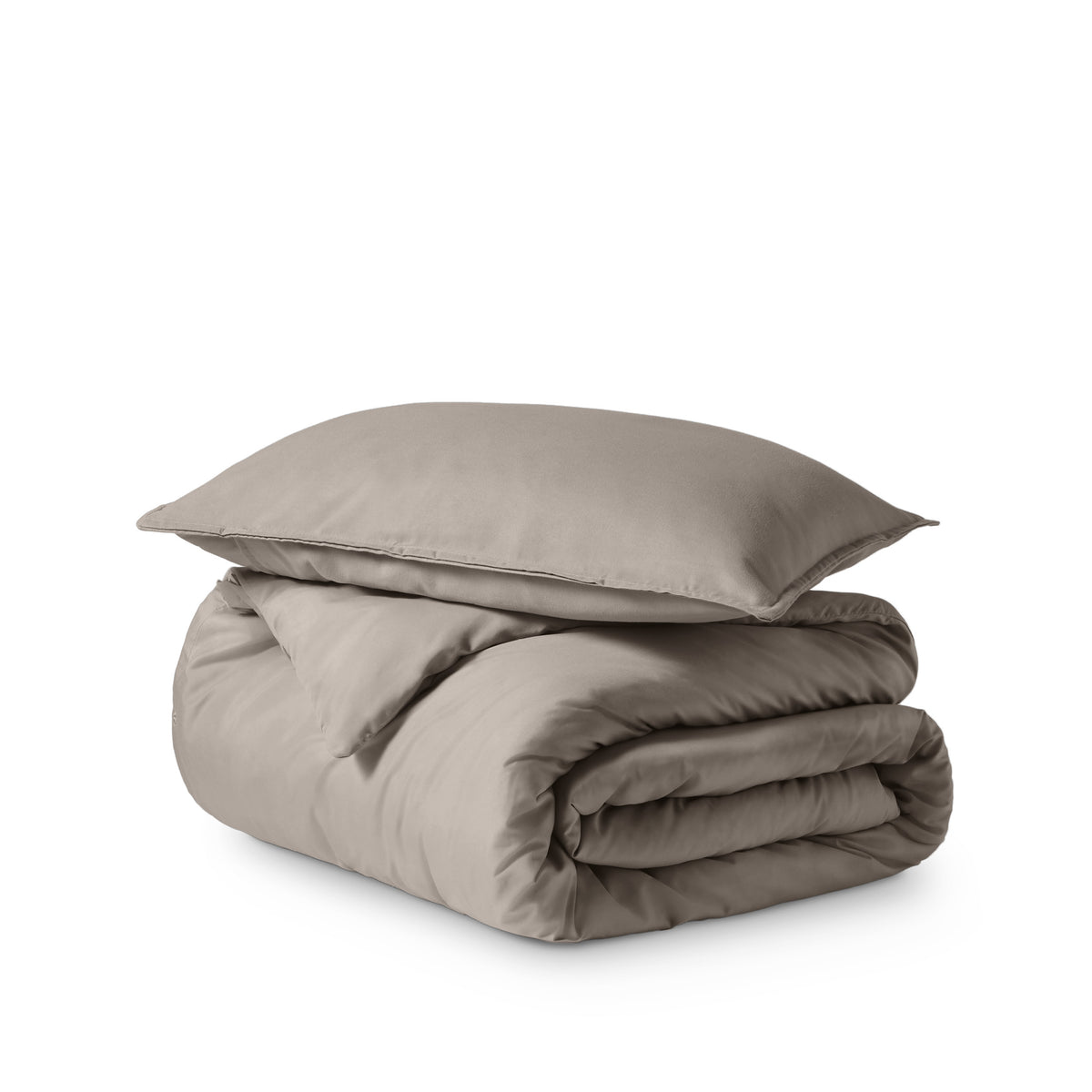 Ultra soft duvet cover folded and stacked
