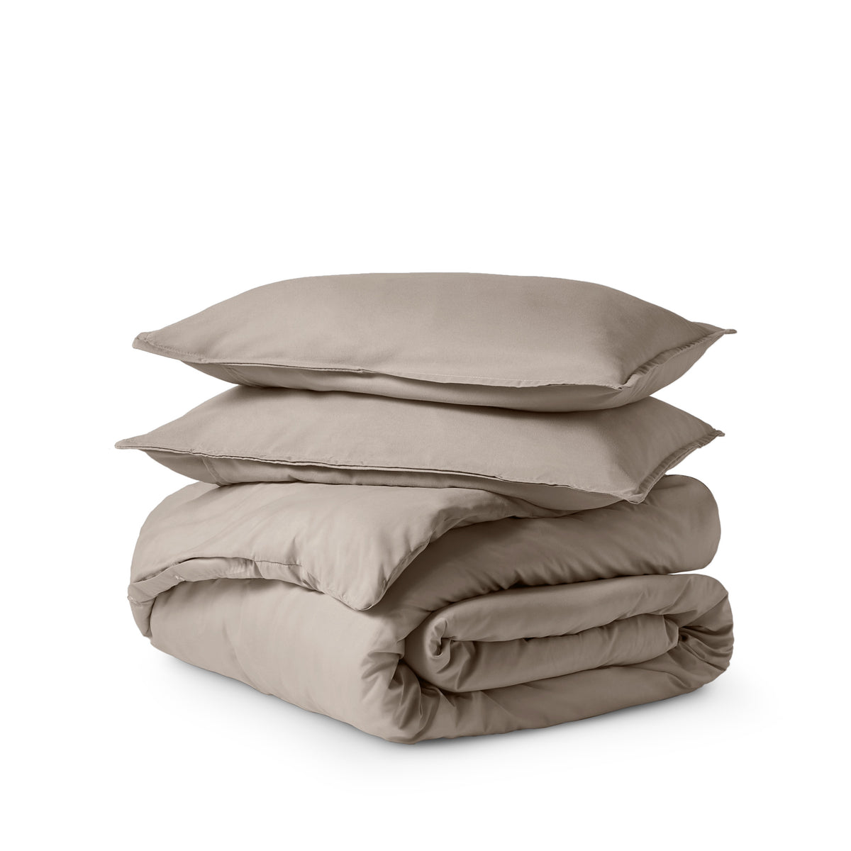 Ultra soft duvet cover folded and stacked