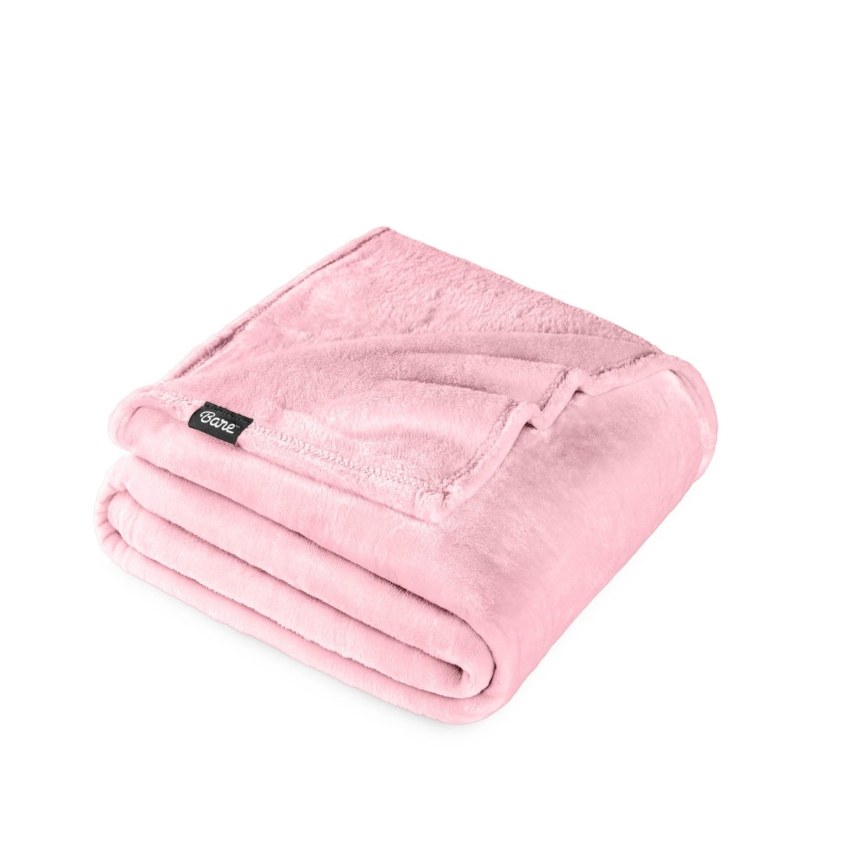 A Bare Home microplush blanket folded neatly on a white background
