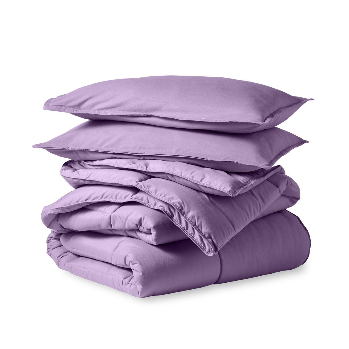 Comforter set folded and stacked