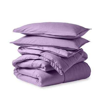 Comforter set folded and stacked