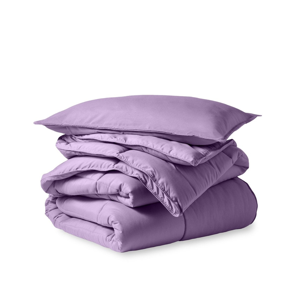 Comforter set folded and stacked
