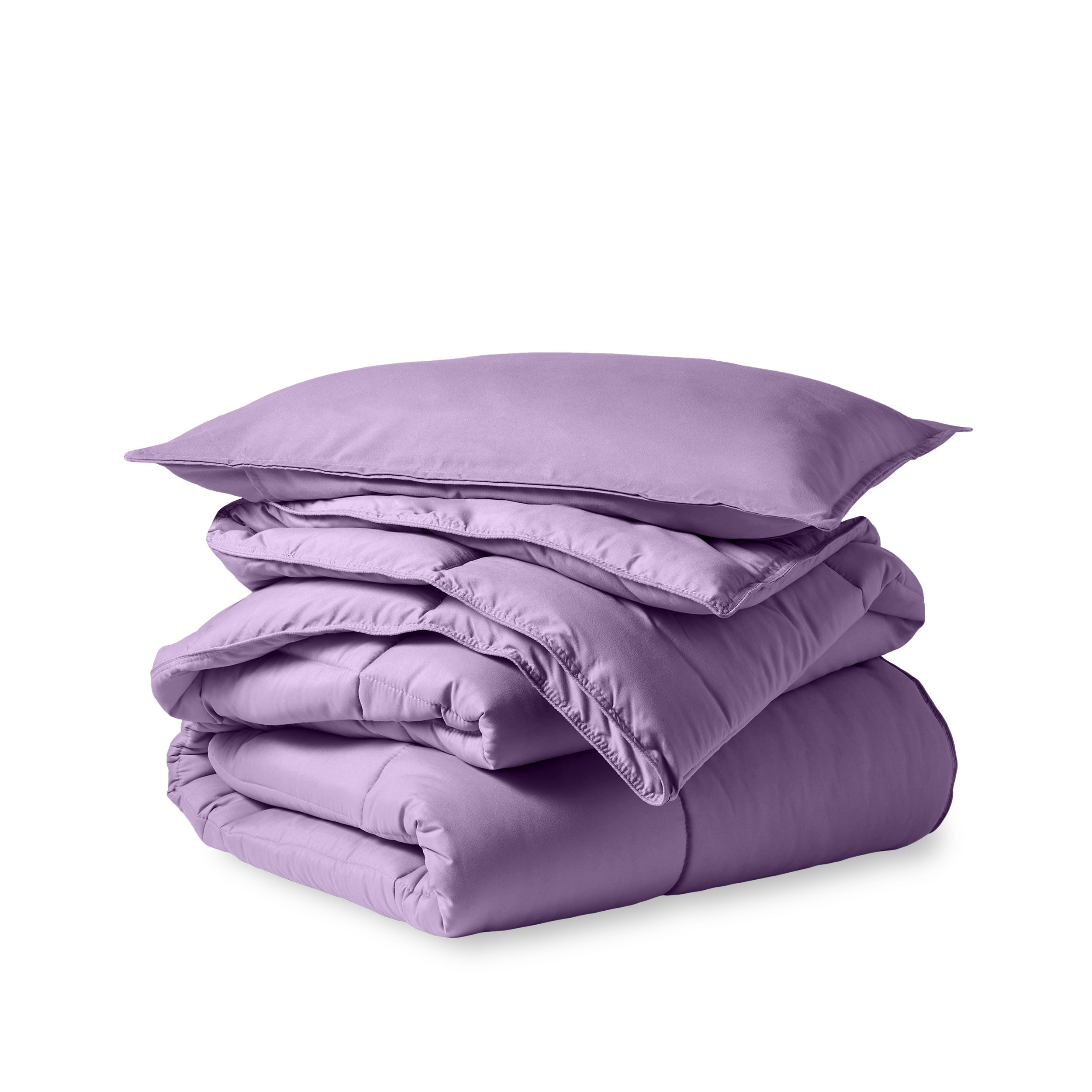 Comforter set folded and stacked