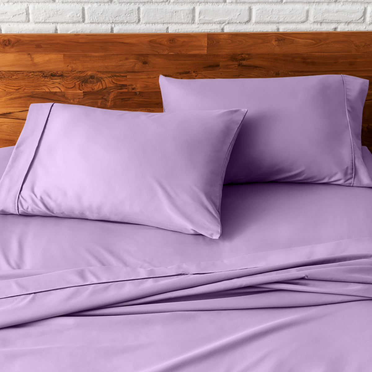Close up of pillowcases on a bed