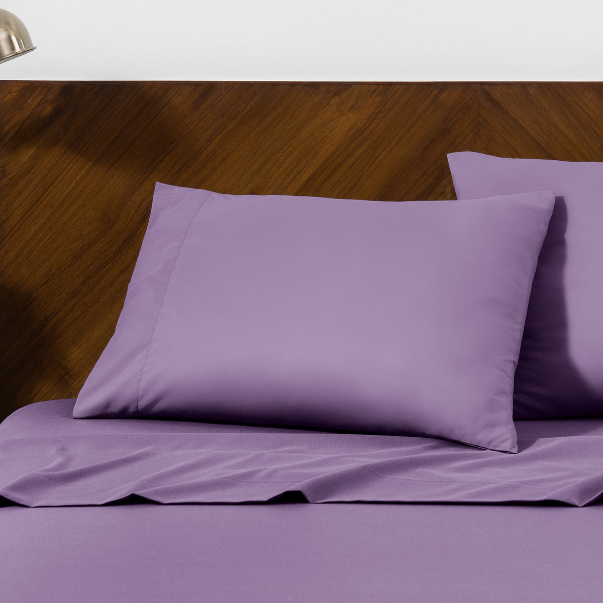 Close up of pillowcases on a bed