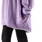 Close up of the pocket on a wearable blanket