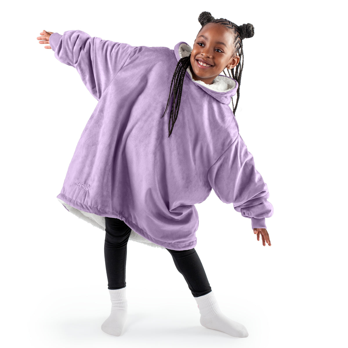 A youth wearable blanket on a child