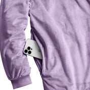 Close up of one side pocket on the sherpa wearable blanket