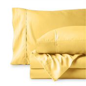 Sheet set folded on a white background