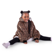 Child wearing a Bare Home wearable blanket