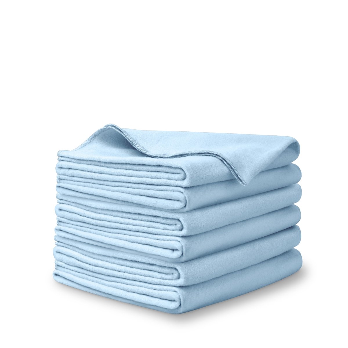 A stack of flannel receiving blankets