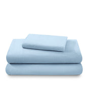A neatly arranged set of flannel sheets