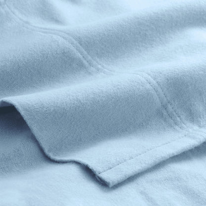 Close-up of the top of a flannel sheet