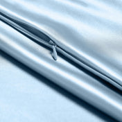 Close-up of pillowcase with zipper closure