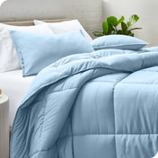 Down Alternative Box Stitch Comforter Set
