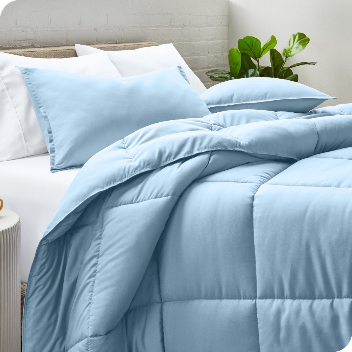 Down Alternative Box Stitch Comforter Set