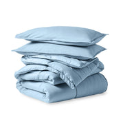 Comforter set folded and stacked