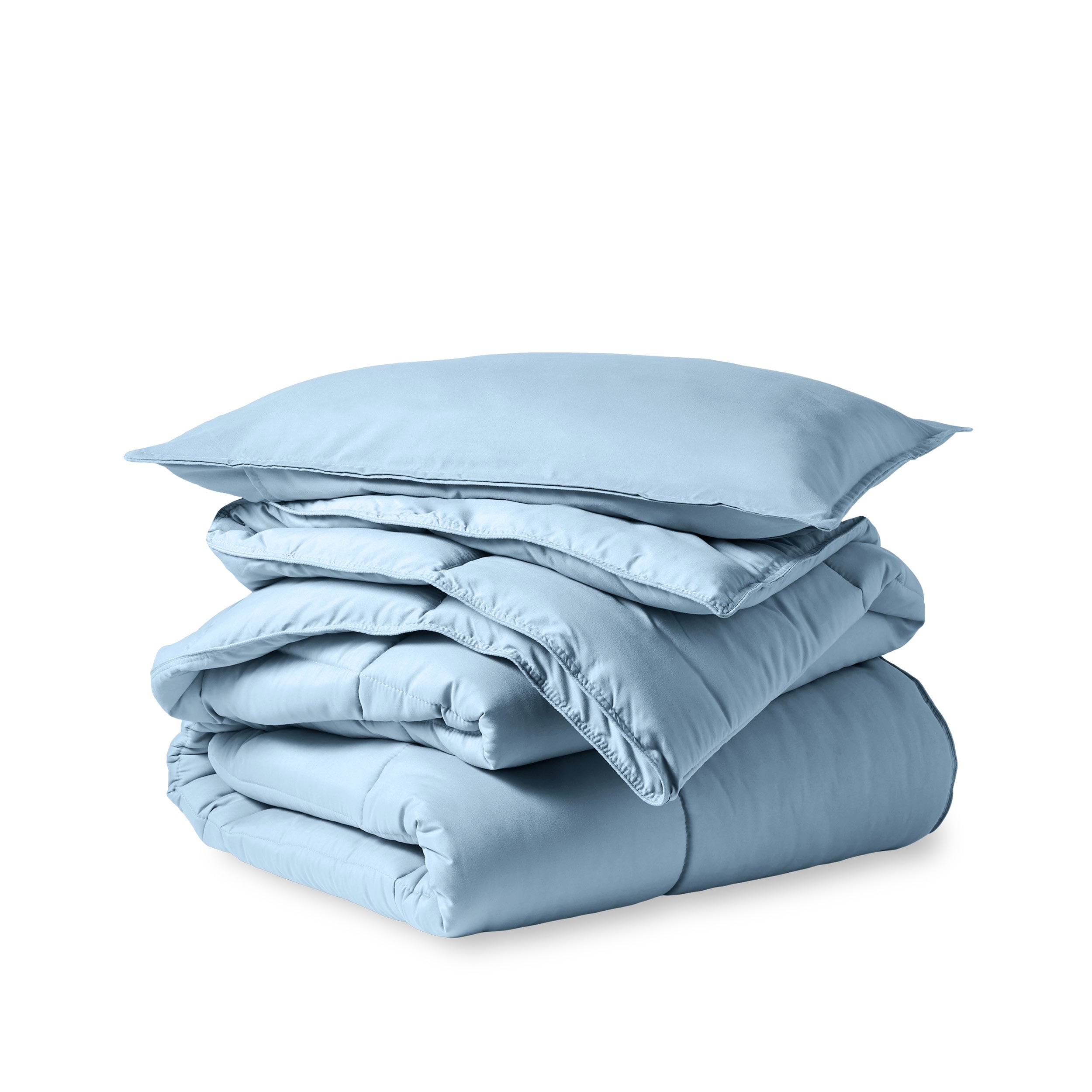 Comforter set folded and stacked