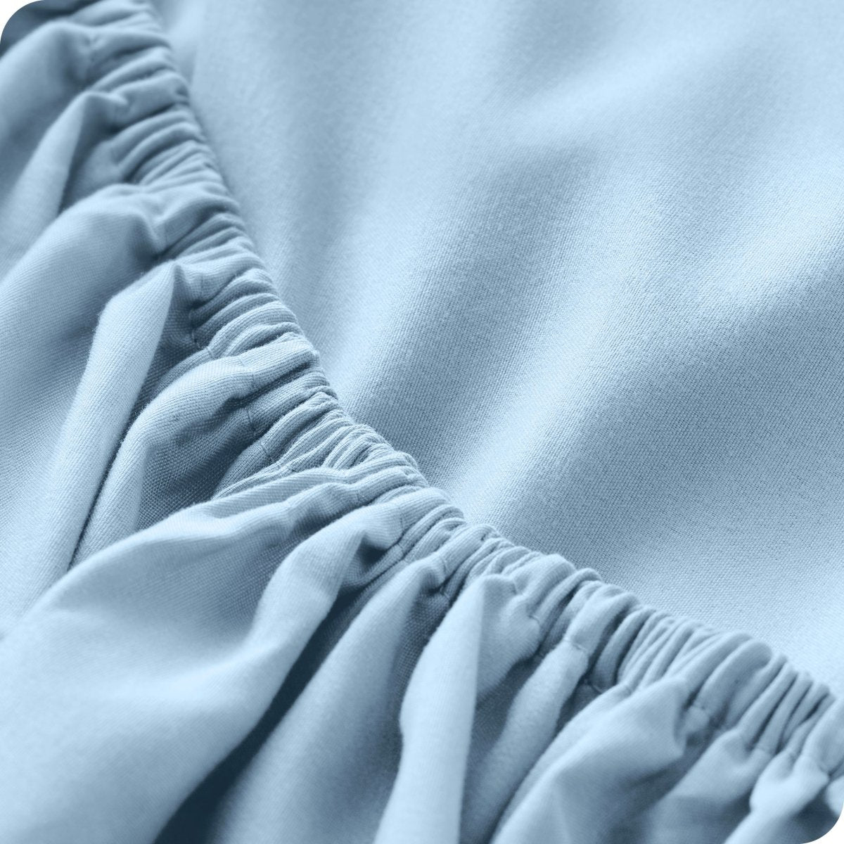 Close-up of fitted sheet