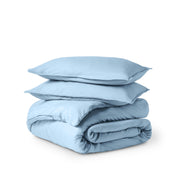 Ultra soft duvet cover folded and stacked