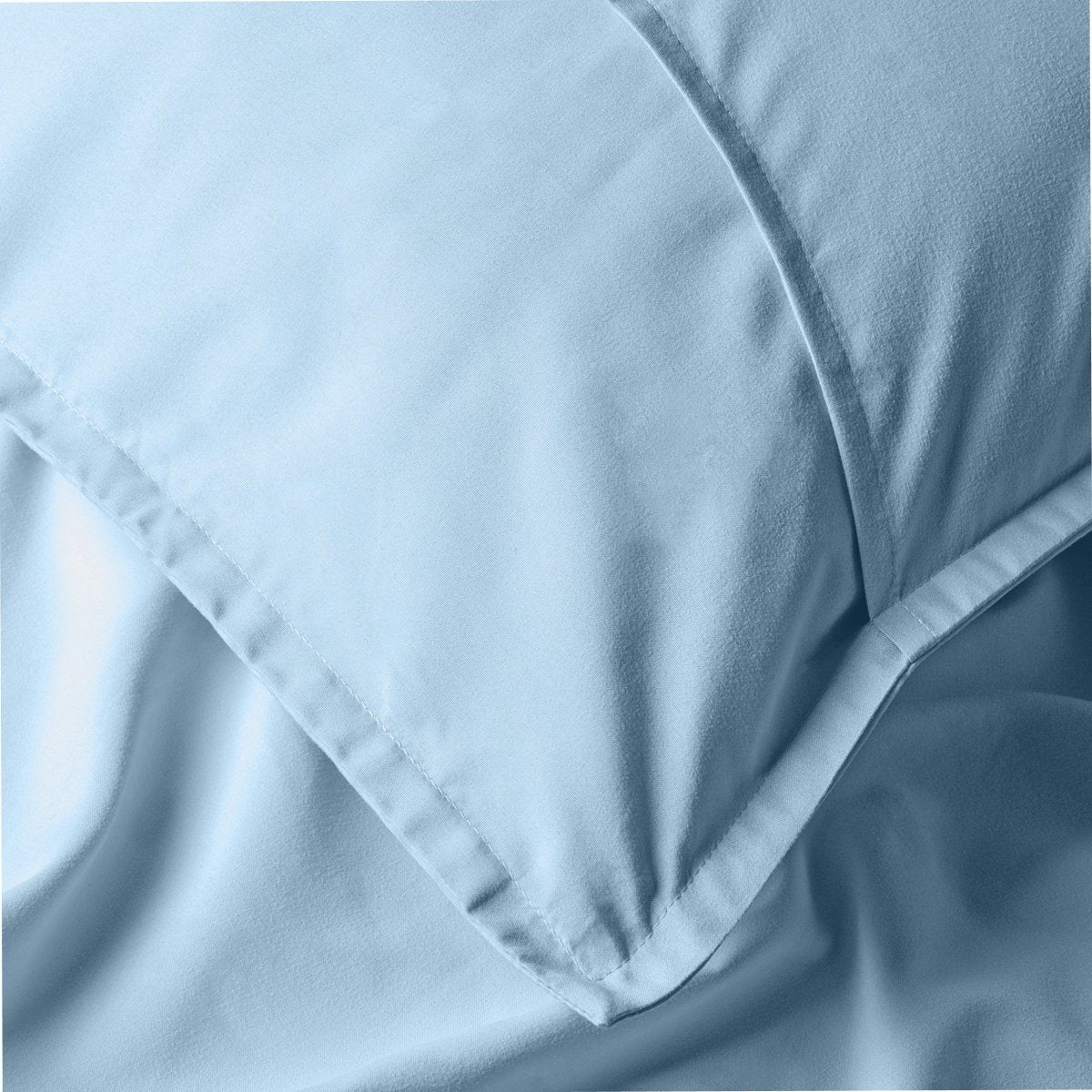 Close up of the closure on the back of a pillow sham