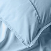 Close up of the closure on the back of a pillow sham