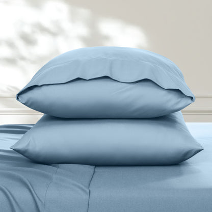2 pillowcases on pillows