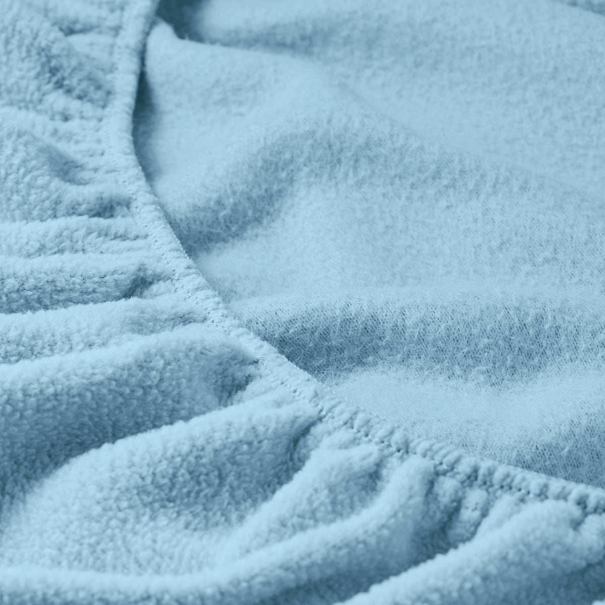 Close-up of fleece fitted sheet