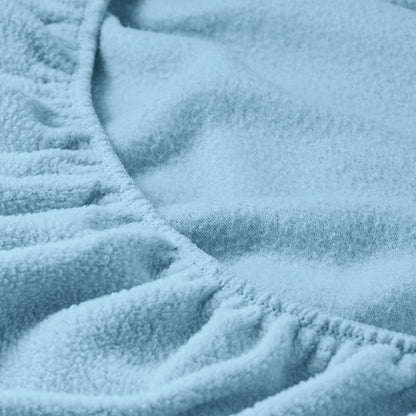 Close-up of fleece fitted sheet