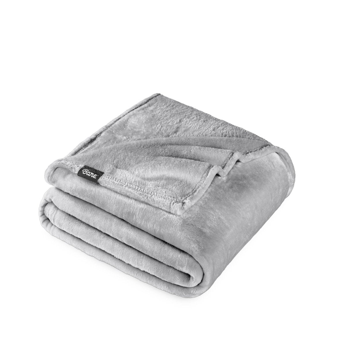 A Bare Home microplush blanket folded neatly on a white background