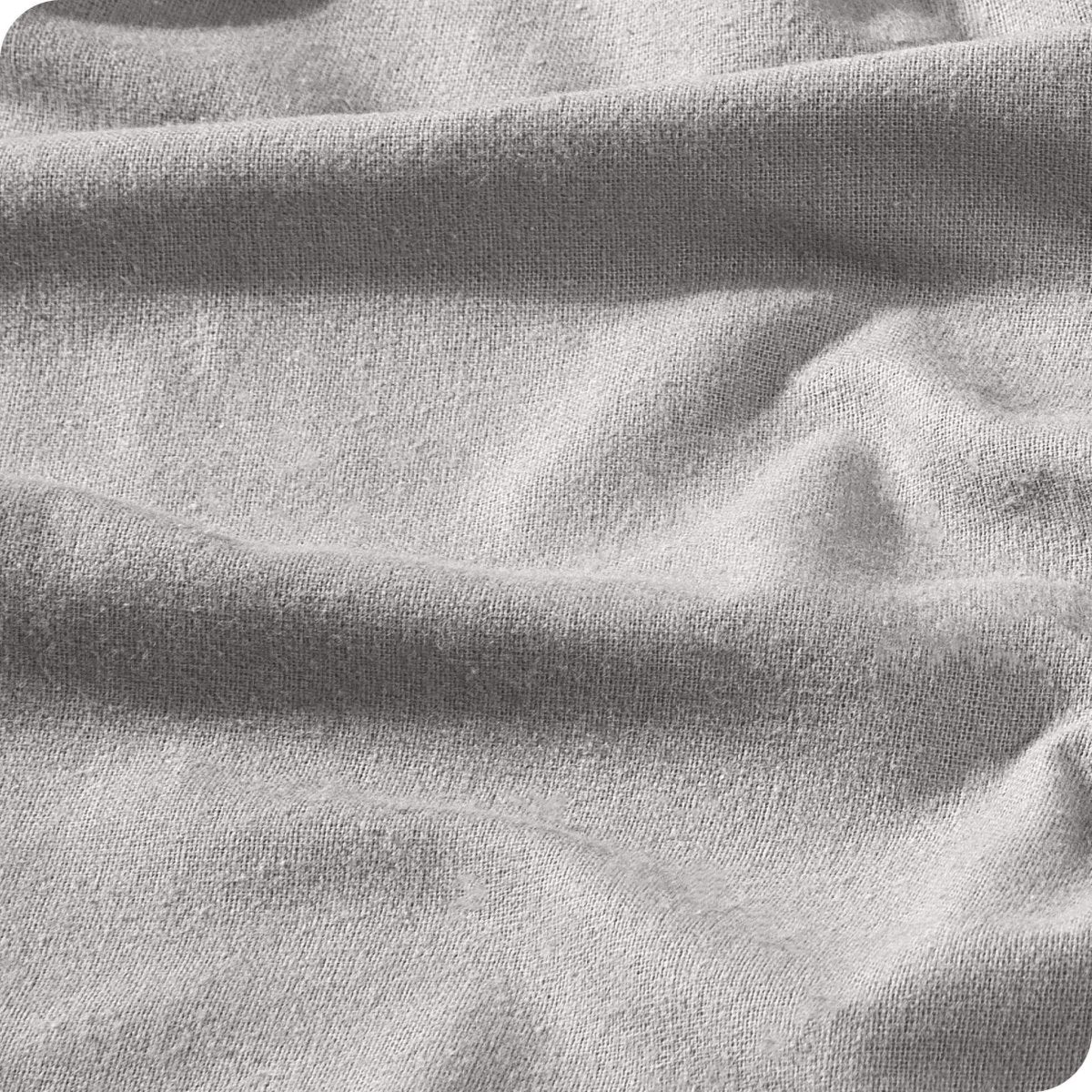 Close up of the flannel duvet cover fabric