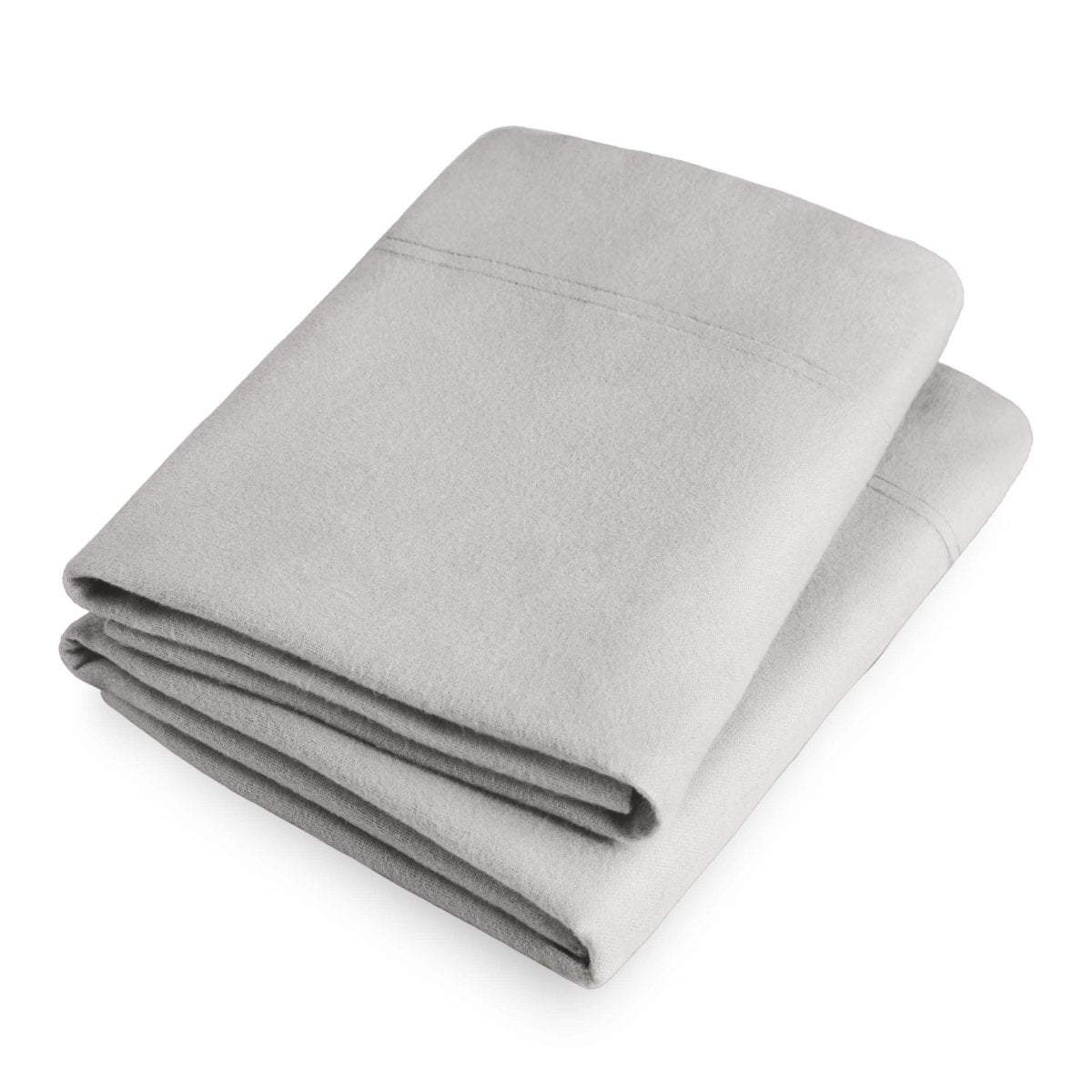 2 flannel pillowcases folded and stacked