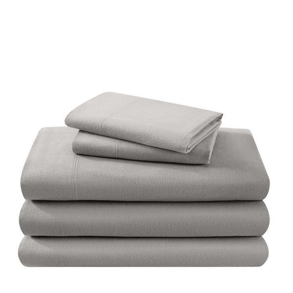 A neatly arranged set of flannel sheets