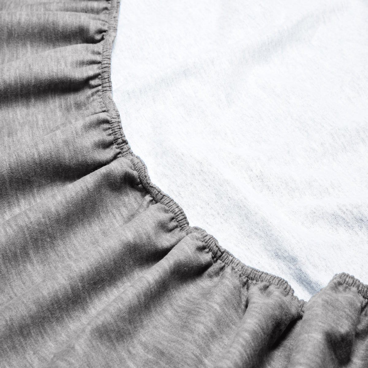 Close-up of a fitted flannel sheet