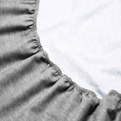 Close-up of a fitted flannel sheet