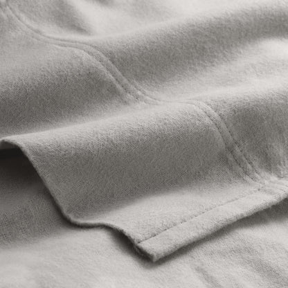 Close-up of the top of a flannel sheet