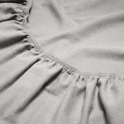 Close-up of flannel fitted sheet.