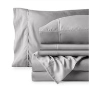 Sheet set folded on a white background
